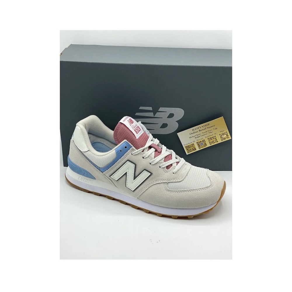 New Balance 574 Core Sneaker Men's Size 9 Grey White New